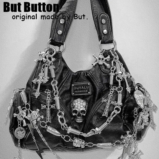 Y2k Vintage Harajuku full of chains gothic Shoulder Handbag