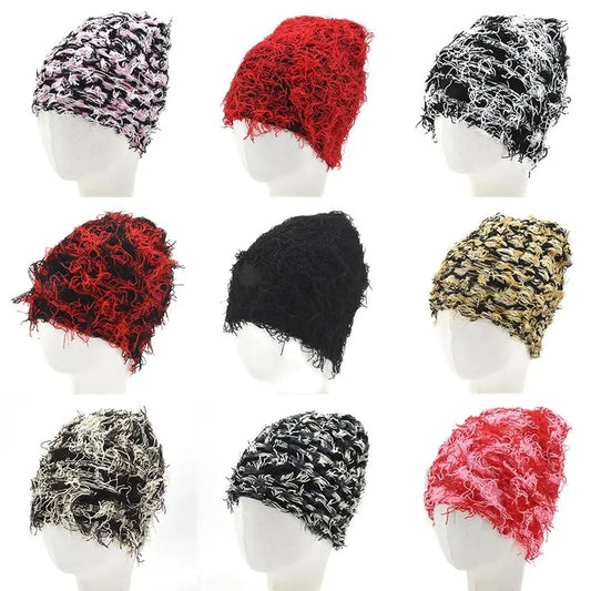 Hip Hop Balaclava Distressed Knitted Caps Mask